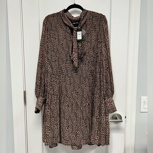 NWT XXS (12W) City Chic Leopard Print Dress